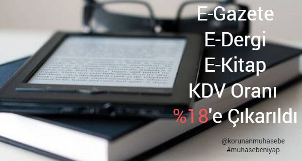 E-Yayınların KDV'si %18 Oldu