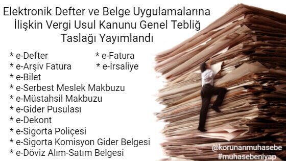 e-Uygulamalar Tek Tebliğ Taslak